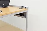 幅120cm USB コンセント付き ワーキングデスク (ナチュラル)