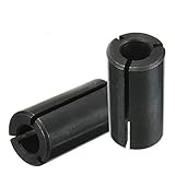 1/2〜1/4 "ルーターコレットリダクションスリーブツールビット - A3カーボンスチールブラック