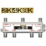 DXアンテナ 分配器 【2K 4K 8K 対応】 6分配 全端子間通電 金メッキプラグ F型端子 ダイカスト製高シールド構造 6DMLS