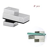 ガラスシェルフブラケット壁マウントホルダー棚、8pcs亜鉛合金調節可能なブラケットホルダーfor 5 ~ 15 mm木製またはガラス MXW-GS94393201169*4