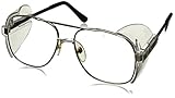 MCR Safety 71110 Engineer Conventional Shape 58-mm Safety Glasses with Gold Frame and Clear Lens, 1-