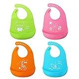 HUHU ソフトスタイ ビブ よだれかけ 出産祝い ベビー 食事エプロン ５枚セット (4個セット)