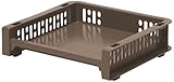 サンコープラスチック 積重ね収納 eラックトレーSS 幅24×奥22×高6.2cm ブラウン