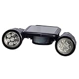 Solar Poweredセキュリティツインヘッド超明るいスポットライトwithモーション検出器
