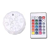 Acogedor　LED潜水ライト 　LED多色防水ライト　防水性能　電池式16色を変更できる　操作簡単　多用途　リモコン付き　バッテリーなし