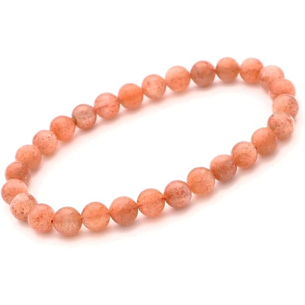 Amazon | 天然石 ブレスレット サンストーン 日長石 約6mm