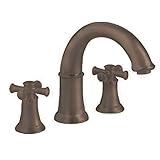 American Standard 7420.920.224 Portsmouth Deck-Mount Tub Filler with Cross Handles, Oil Rubbed Bronz