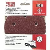 PORTER-CABLE 735500605 5-Inch 60 Grit Five-Hole Hook & Loop Sanding Discs (5-Pack) [並行輸入品]