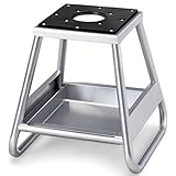 シルバー1000lb Motorcycleパネルスタンド取り外し可能オイルパン高さ16 "