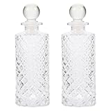 Lurrose 150ml ホームアロマガラスボトル リードディフューザー用 アロマ精油拡散ボトル リードディフューザーボトル おしゃれ ガラス容器 詰め替え 置型 部屋用/オフィス/ショップ 2個セット
