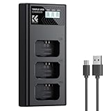K&F CONCEPT NP-FW50 充電器 3スロット カメラ NP FW50 バッテリー チャージャー 電池残量表示 Sony対応 カメラ電池充電器 ソニー バッテリー充電器 Type-C USB