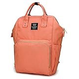 マザーズバッグ リュック 大容量 人気なママ旅行用バッグ 防水 べびー用品すっきり収納 おむつ替えシート付 保温ポケット付き お洒落なハンドバッグ 軽量　 (ピンク)