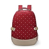 Cozyrom ベビーケアのためのスミリズムのおむつバッグリュック、多機能のベビーおむつ交換ポケット、防水布、大容量 (レッド)