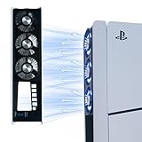 PS5 Pro用 冷却ファン PS5 Slim用冷却ファン【新登場-自動温度検出】PS5 Pro/PS5スリム兼用冷却ファン 3段階風速調整 LEDライト USB 3.0ポート付き 低騒音 新型PS5 冷却ファン 急速冷却 放熱 熱対策 プレステ5 スリム/PS5 Pro用 ディスク/デジタル版対応 PS5 周辺機器 PS5 スリム /PS5 Pro用アクセサリー (PS5 Pro用)