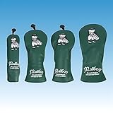 キャディスタイル クラブカバー 6点セット ゴルフヘッドカバー 全身柄刺繍ヘッドカバー ゴルフカバー ドライバーカバー 木製カバー FW対応 ユーティリティカバー ダグ対応UT変換(1.3.5.UT.直角.半円.6点セット) [並行輸入品]