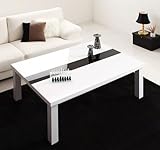 鏡面仕上げ アーバンモダンデザインこたつテーブル【VADIT】バディット/長方形(105×75) ラスターホワイト【ﾉｰﾌﾞﾗﾝﾄﾞ品】