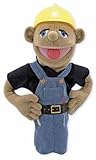 Melissa & Doug Construction Worker Puppet With Detachable Wooden Rod for Animated Gestures [並行輸入品]