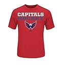 NHL Washington CapitalsメンズCapitals Feel The圧力Tシャツ、スモール、レッド