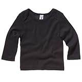 Bella + Canvas Baby Unisex Long Sleeve Baby Rib T-Shirt (18-24) (Black) by Bella Canvas