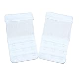 Lautechco ブラジャー延長ホック ブラバック　女性　拡張　下着　バックル　3行フック 10枚組 (白)