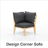 完成品 コーナーソファー ファブリックと天然木使用のコーナーソファー ナチュラルなデザイン