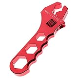 B Baosity 2色選ぶ　アジャスタブル レンチ 継手 フィッティングツール　AN3〜AN16 - 赤