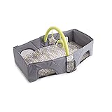 ベビーベッド 布製 折り畳み式 ベビー用品 赤ちゃん持ち運びベッド ベッド 旅行用 外出用 持ち運び便利 簡易ベビーベッド ショルダーバッグ 収納 (灰色)