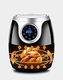 新しい空気フライヤー、1300W電気フライヤー、完全自動多機能オイルフリーフライヤー、黒、レシピ、健康クッカーフードオーブン