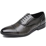 [フォクスセンス] ビジネスシューズ 革靴 軽量・撥水 ストレートチップ 紳士靴 内羽根 メンズ ブラックxグレイ 27.5cm 916-0