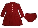 ラルフローレンの子供服　POLO　RALPHLAUREN　ベビー　女の子ツーピースセット　９０ｃｍ [並行輸入品]