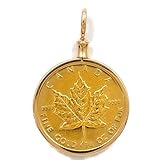 メイプルリーフ 1/4oz 1/4オンス 総重量約9.2g コイン 金貨 K24YG K18YG ペンダントトップ 地金 中古ジュエリー 【中古】
