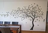 Pop Decors Grey Go Left Cherry Blossom Tree Flowers Beautiful Wall Stickers for Kids Rooms [並行輸入品]