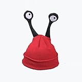 かわいすぎる帽子　 ニット帽 　キッズ こども 男女兼用 子供 帽子おもしろいデザイン帽子 (レッド)