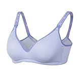 Perfk 妊婦　産後　授乳用　ブラジャー　マタニティブラ　補正下着　フルカップ　ワイヤフリー　３段　通気　裏地付き　便利　多色サイズ　　 - 紫の, 75Ｃ