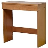 ライフスタイリングショップ 薄型木製デスク 幅70×奥行31.5cm 天然木 チェリー材 ライトブラウン LS-521CH