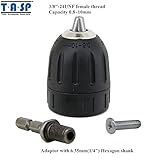 10 mm 左納・キーレス・ドリルチャック 3/8 」 24 ユニファイ細目ねじ付きアダプタと電気ドリルのツールの