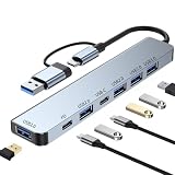 KIMOCA USB Type-c ハブ アダプタ 7-in-2 マルチポートUSB3.0 USB2.0 交換アダプタ MacBook Pro Air/iPad Pro/Samsung/ChromeBook/Surface Go / Pro7 / Matebook/Switch/USB C デバイス対応