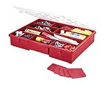 Stack-On SBR-18 17 Compartment Parts Storage Organizer Box with Removable Dividers, Red by Stack-On 