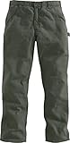 CarharttメンズWashed Duck Work Dungareeユーティリティパンツb11 ( Moss 01 , 35 )