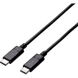 エレコム:エレコム USB2.0ケーブル C-Cタイプ 認証品 3A出力 1.0m U2C-CC10NBK 型式:U2C-CC10NBK