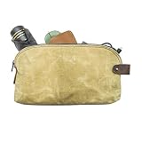 Waterproof Waxed Canvas Large All Purpose Dopp Kit Utility Bag With Durable Canvas Lining Handmade b