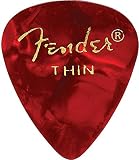 Fender ピック 351 Shape, Red Moto, Thin (12 Pack)