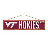 Virginia Tech Hokies公式NCAA木製Street Wall Sign 4 x 17 by WinCraft 938725