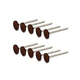 JINTONG ゴム砥石 2.35mmシャンク コーン ヘッド セラミック 研磨 マウント10個入り
