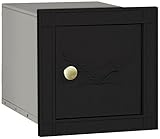 Salsbury Industries 4140E-BLK Cast Aluminum Column Non-Locking Eagle Door Mailbox, Black [並行輸入品]