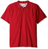 BulwarkメンズBig and Tall IQシリーズ半袖快適ニットポロ カラー: レッド
