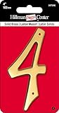 The Hillman Group 847046 4-Inch Traditional Solid Brass House, Number 4 [並行輸入品]