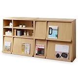 ワイエムワールド　組み合わせ自由自在 北欧シンプル ディスプレイラック（本棚） 2個セット　【色： ナチュラル 】