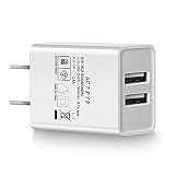 ACアダプター USB充電器 USBコンセント USB電源アダプター 2ポート ACアダプター チャージャー 2.4A USB2ポート 高速充電 PSE認証 スマホ充電器 急速充電 高出力 IOS/Android対応(475 ホワイト)