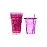 The First Years Take & Toss Spill-Proof Straw Cups - Pink Colors - 1 Set by The First Years